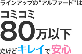 コミコミ80万円以下だけどキレイで安心