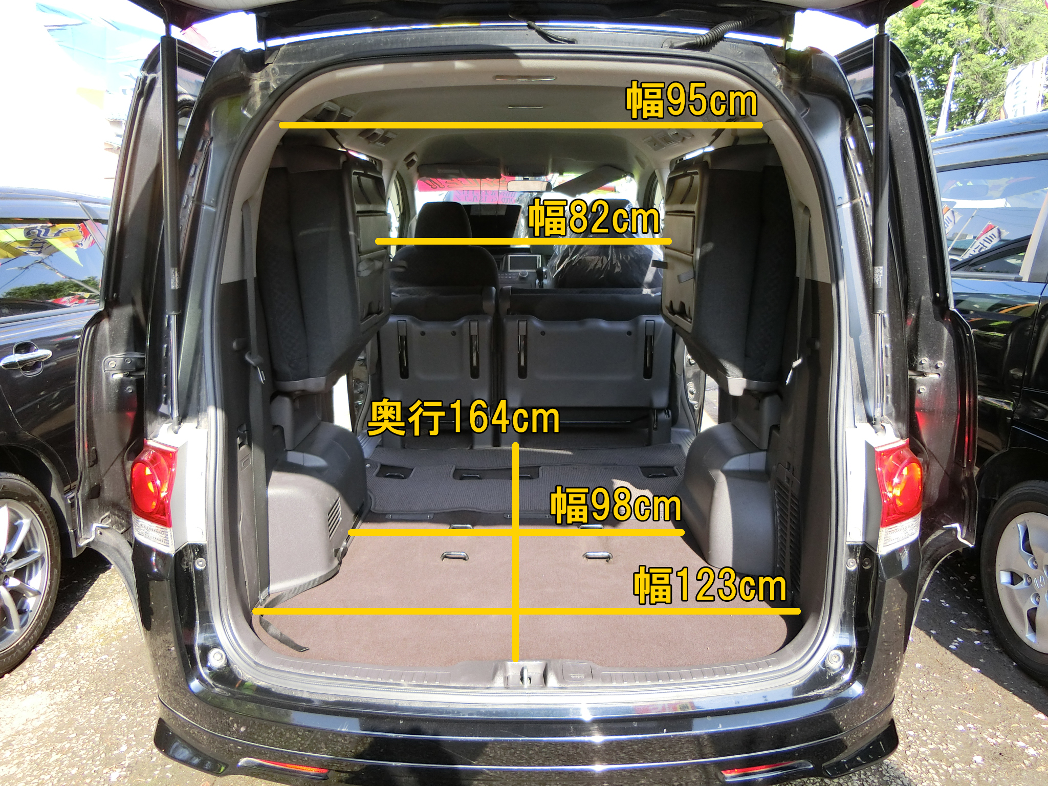 ステップワゴンrg型の荷室寸法 H17年 H21式 3代目ステップワゴン 埼玉にある中古車屋のプロが教えるミニバン選択基準