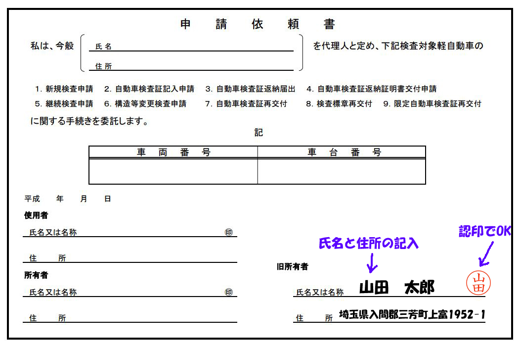 中古自転車 防犯登録 必要書類 譲渡証明 書式