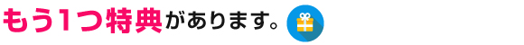 もう１つ特典があります  