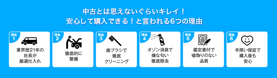 中古とは思えないぐらいキレイ！安心して購入できる！と言われる6つの理由