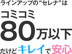 コミコミ80万円以下だけどキレイで安心