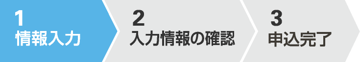 情報入力入力情報の確認申込完了