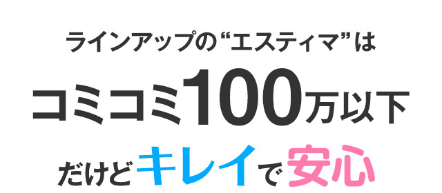 コミコミ80万円以下だけどキレイで安心